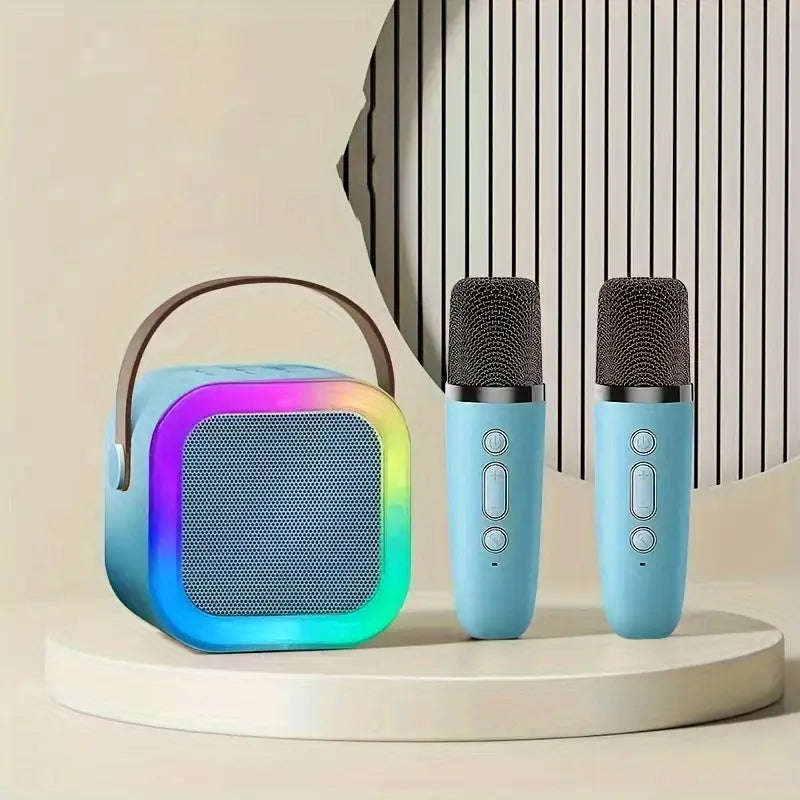 Mini Karaoke Speaker With Wireless Microphone (Rectangular Prism)